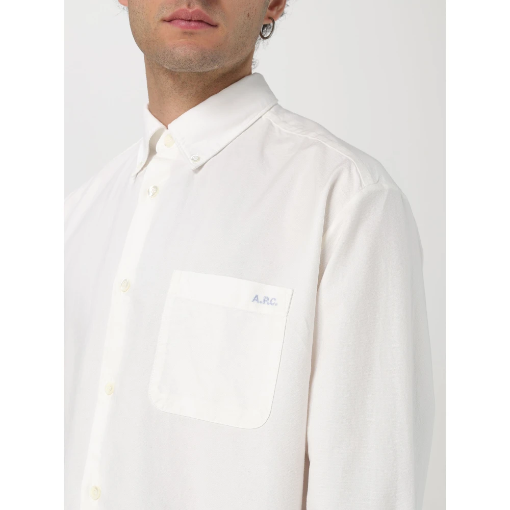 A.p.c. Mateo Shirt in Klassieke Stijl White Heren