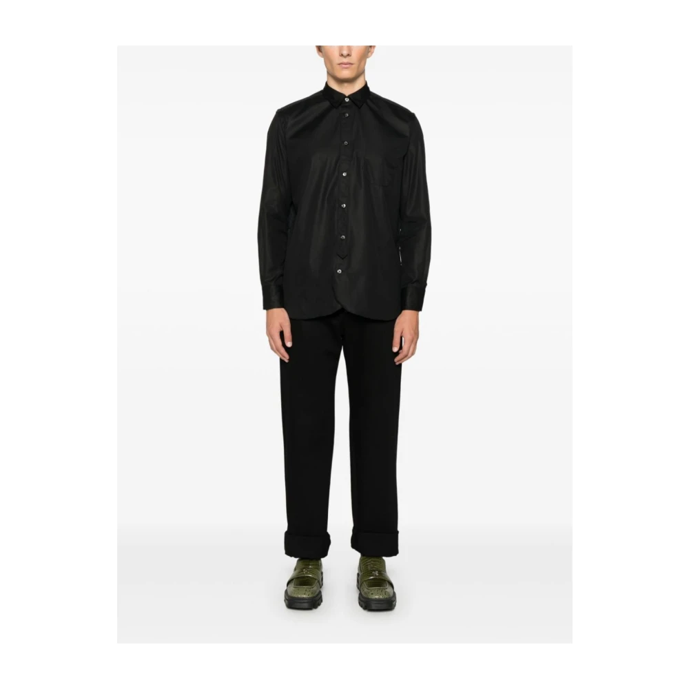 Junya Watanabe Zwarte Katoenen Overhemdjasje Black Heren