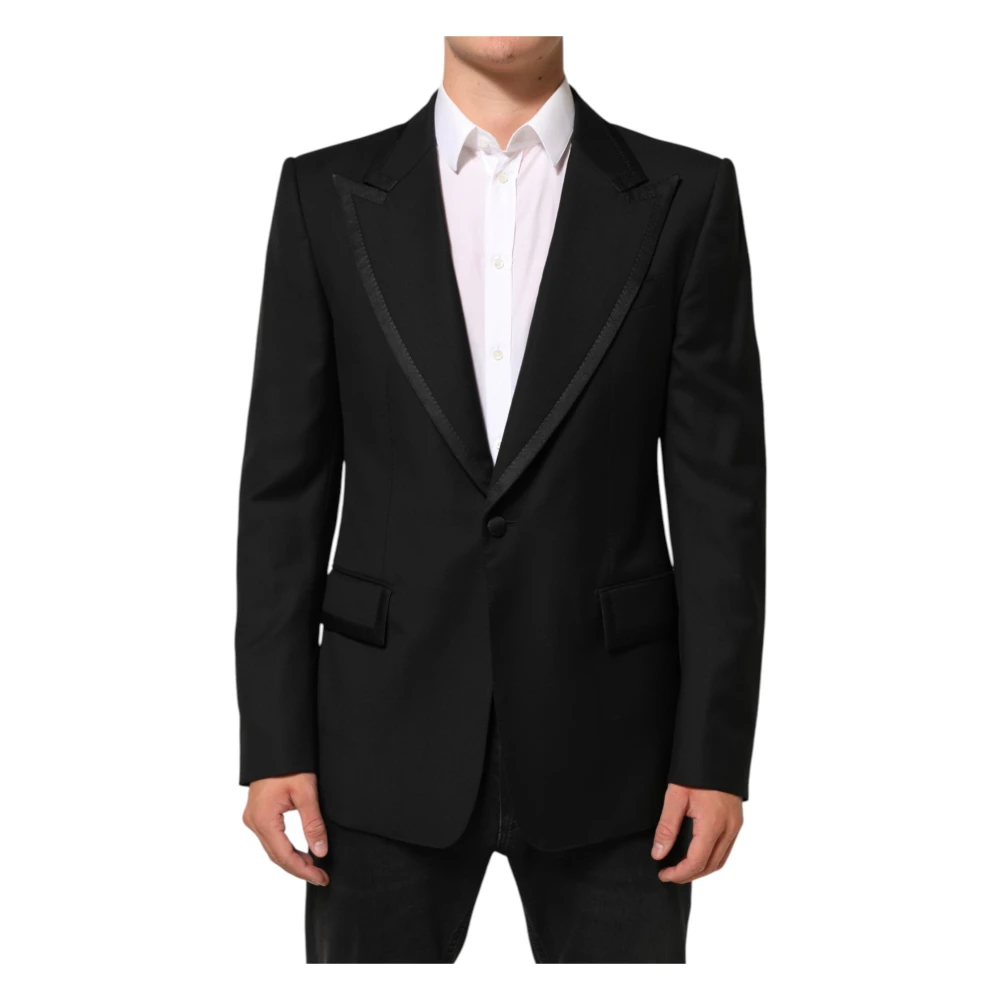 Dolce & Gabbana Blazers, Male, Xl, 1 Button Suit Jacket Black
