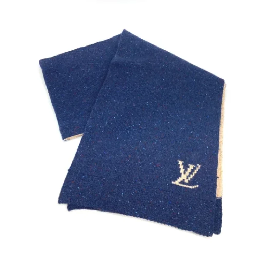 Louis Vuitton Vintage Pre-owned Fabric scarves Blue Dames