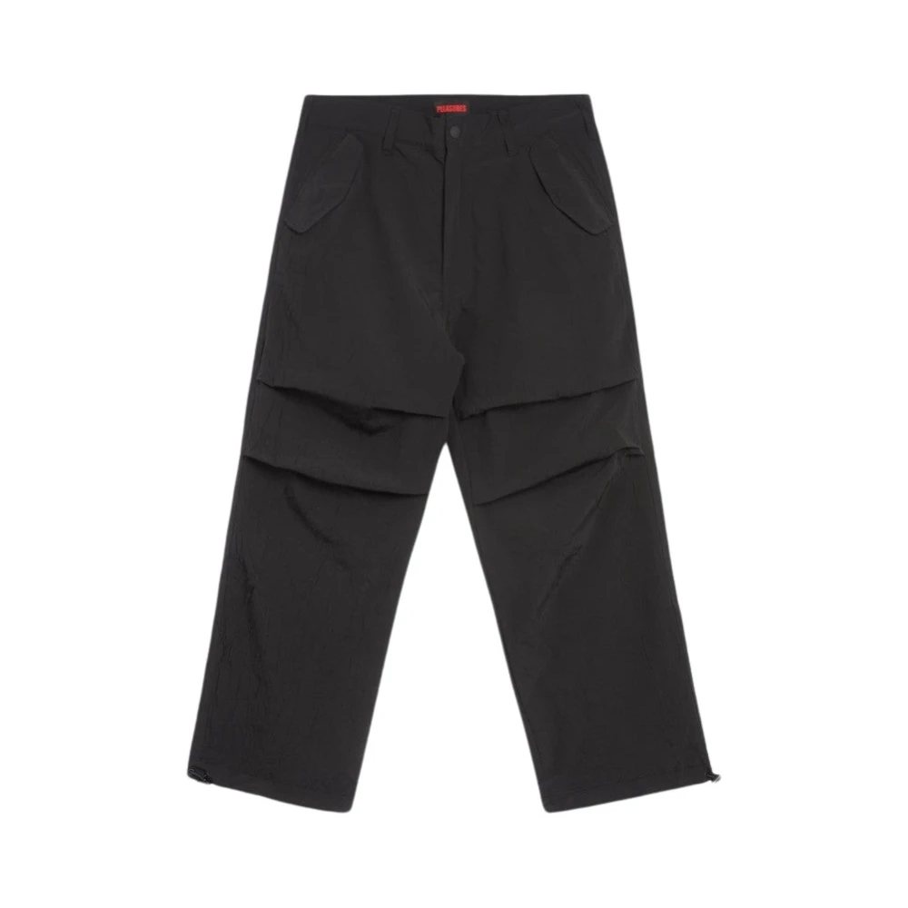 Pleasures Flight Pants met Custom Nylon Fabric Black Heren