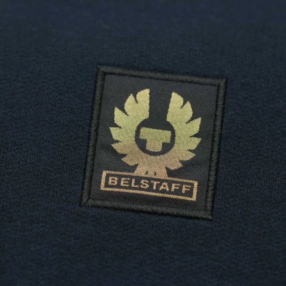Belstaff Klassieke Dark Ink Sweatshirt met V-stiksel detail Blue Heren