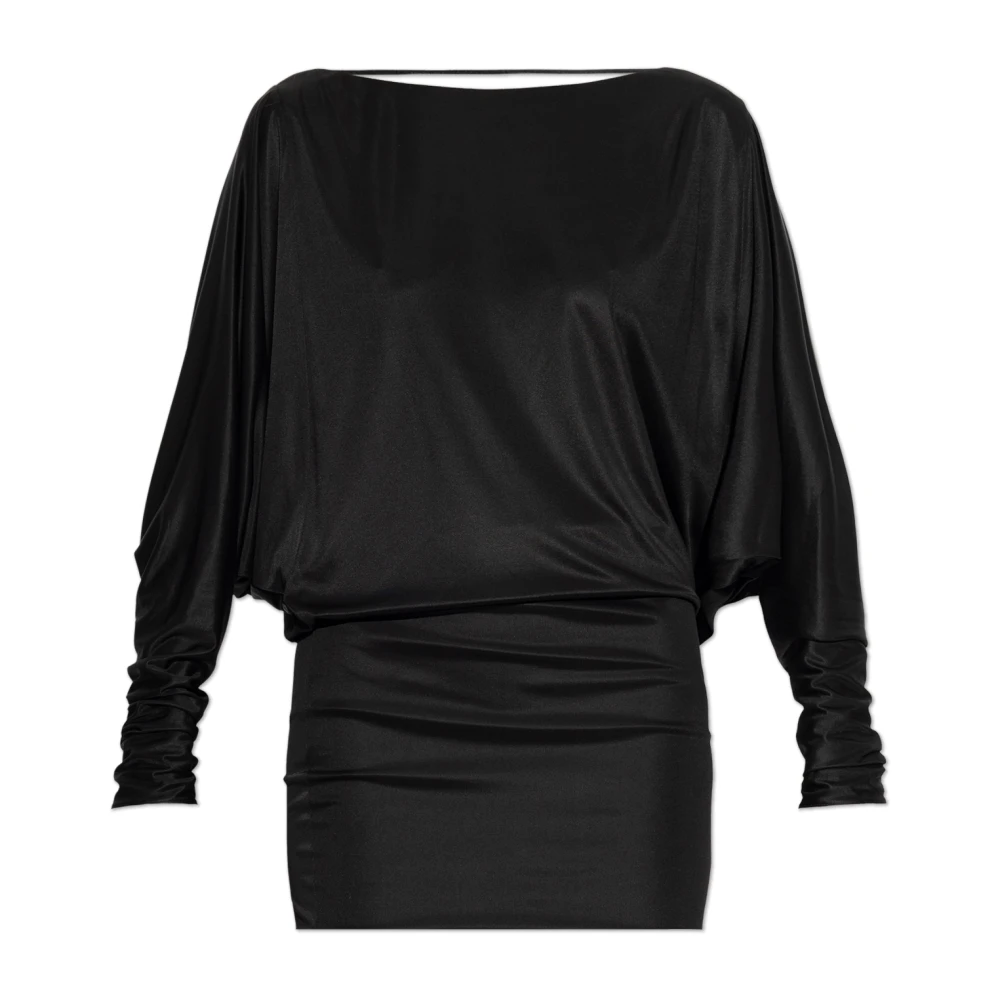 Dsquared2 Donna Nero Abito Scoperto Sulla Schiena