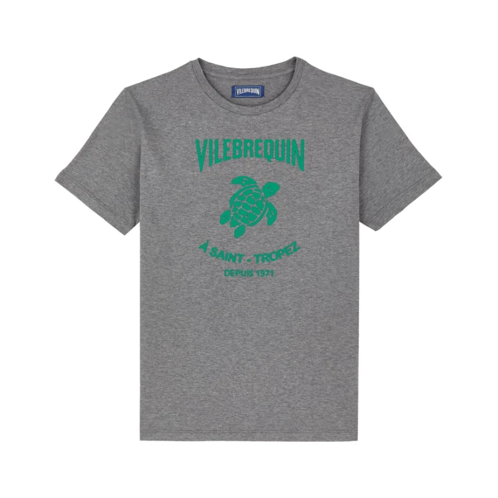 Vilebrequin T-shirt van katoen met logoprint voor heren Gray Heren