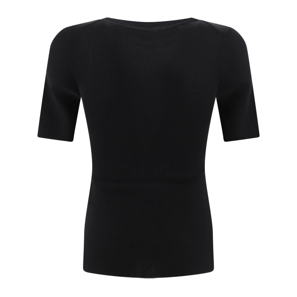 P.a.r.o.s.h. Zwarte trui met ronde hals Black Dames