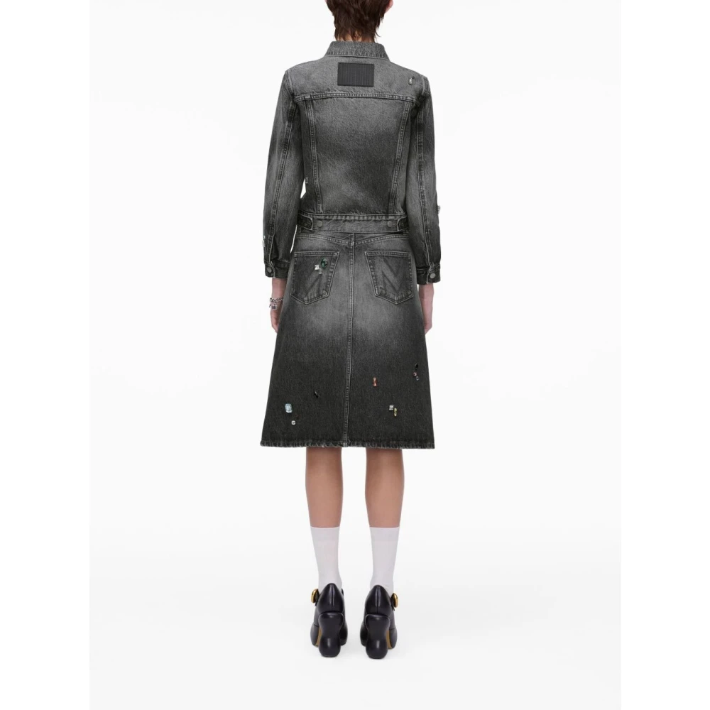 Marc Jacobs Denimjas met kristallen Gray Dames