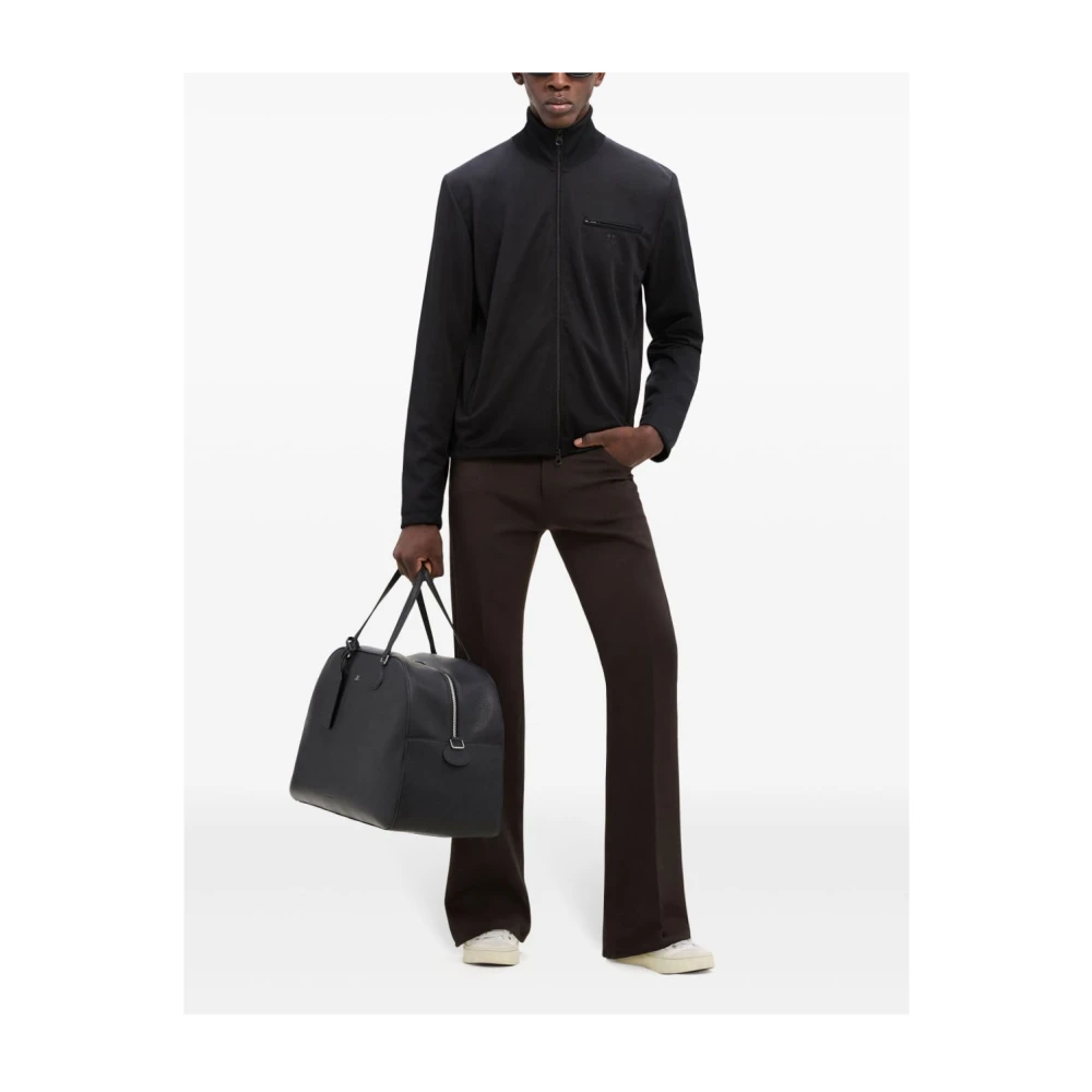 Courrèges Zwarte trui met logoborduursel Black Dames