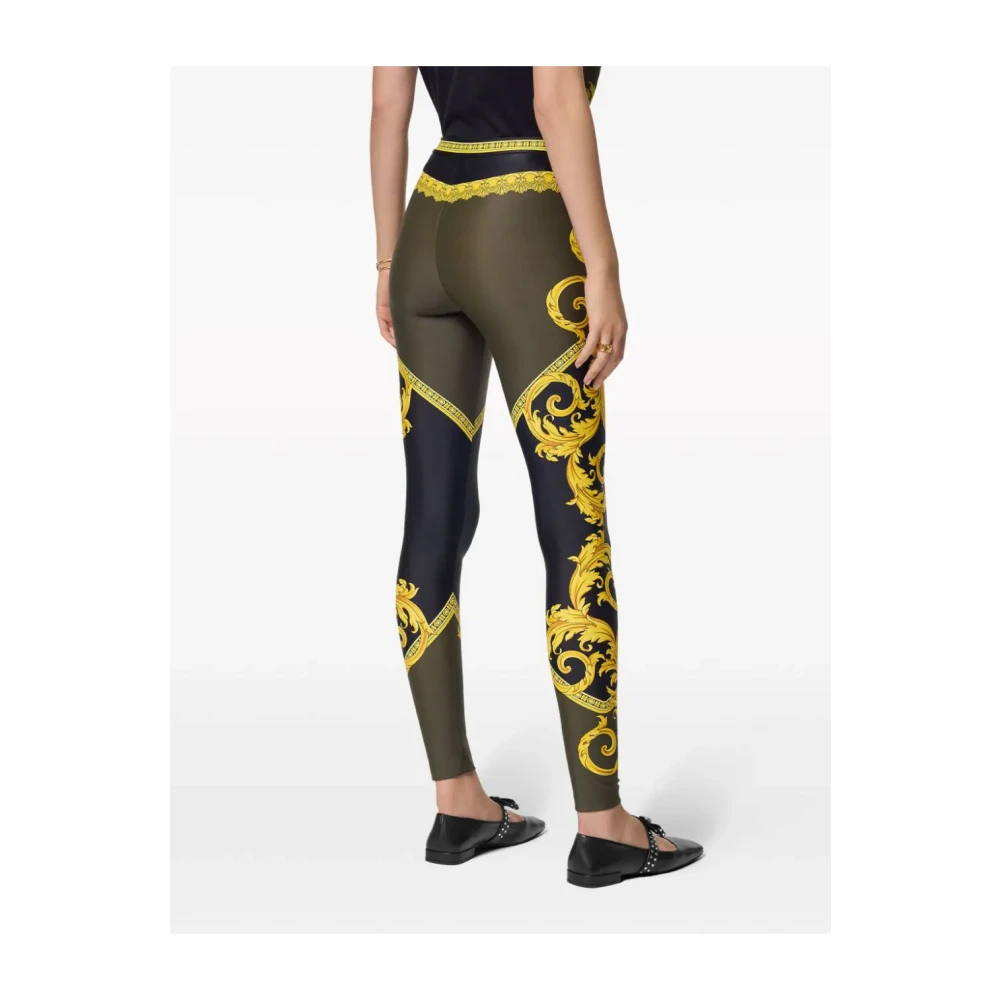 Versace Groene Broek La Coupe Des Dieux Multicolor Dames