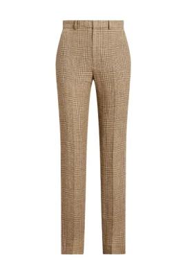 Prince of Wales Check Linne Chinos