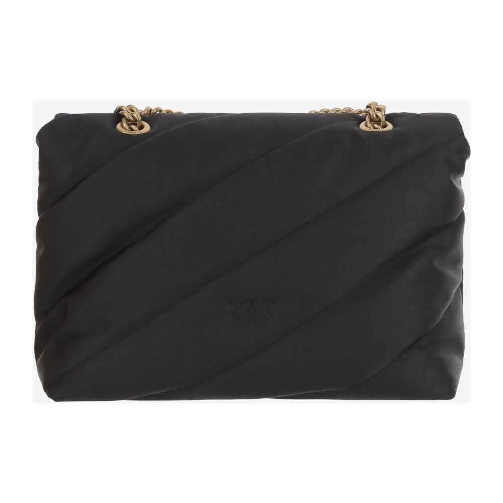 pinko Gewatteerde Love Birds Schoudertas Black Dames