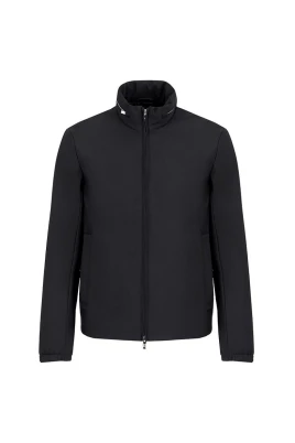 Full-zip Nylon Blouson med Dold Huva