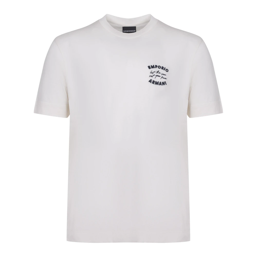 Emporio Armani Hombre Blanco Camisetas, Talla: L
