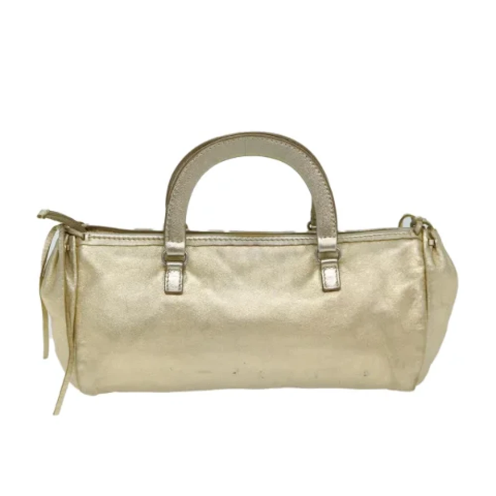 Prada Vintage Pre-owned Leather handbags Yellow Dames