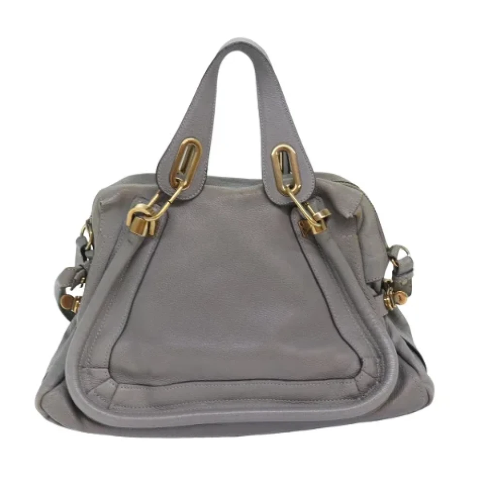 Chloé Pre-owned Leather handbags Gray Dames
