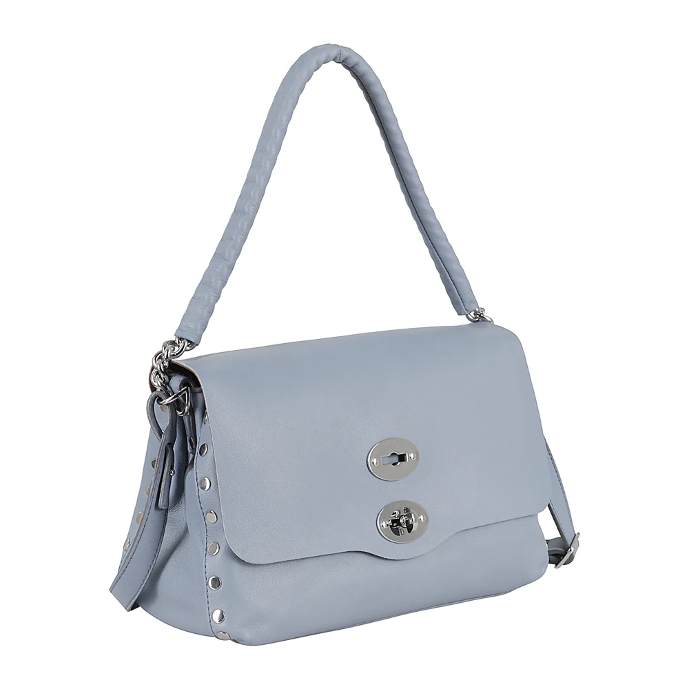 Zanellato Lichtgewicht Ketting Schoudertas Blue Dames