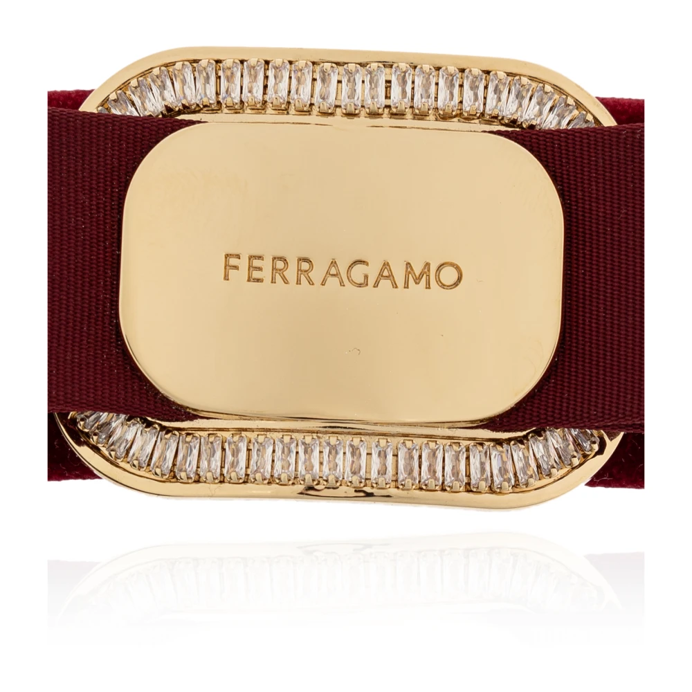 Salvatore Ferragamo Fluwelen haarspeld Red Dames