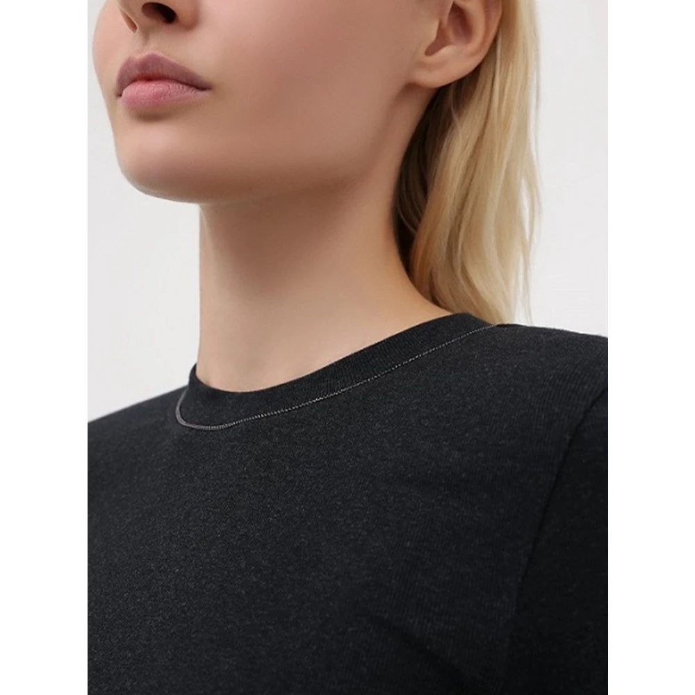 BRUNELLO CUCINELLI Antraciet trui met Monili-kettingen Gray Dames