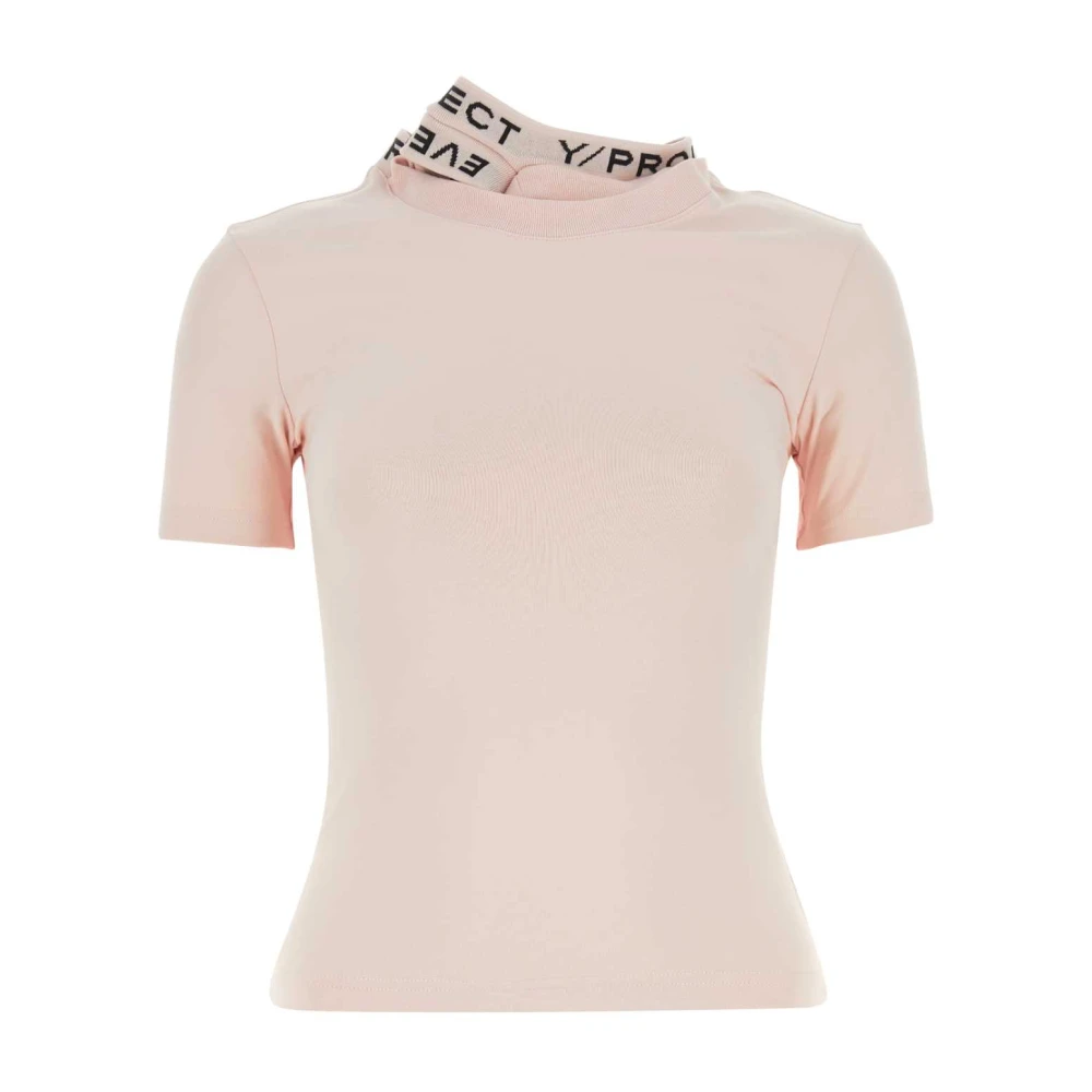 Y Project Stretch Katoenen T-Shirt in Lichtroze Pink Dames