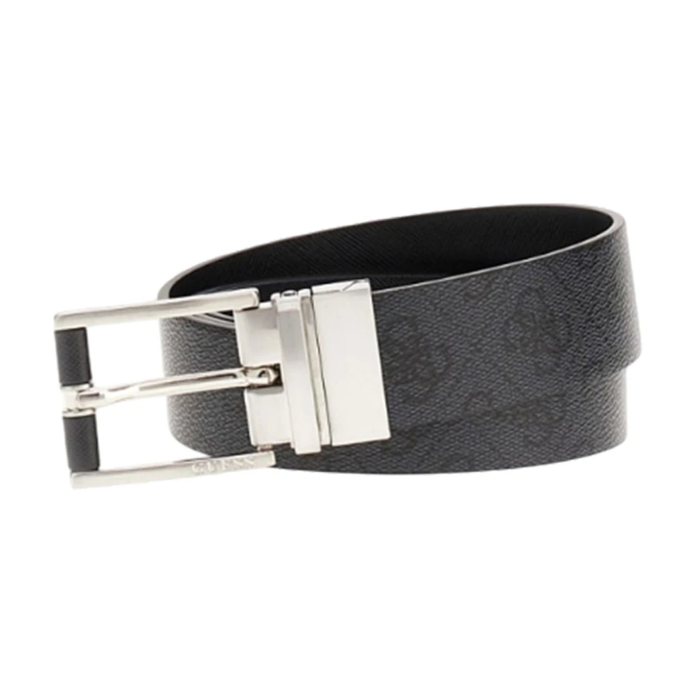 Guess Zwarte synthetische herenriem Black Heren
