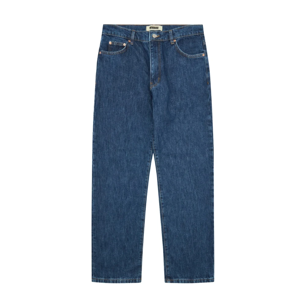 Woodbird Rinse Jeans 90-talsstil Blue, Herr