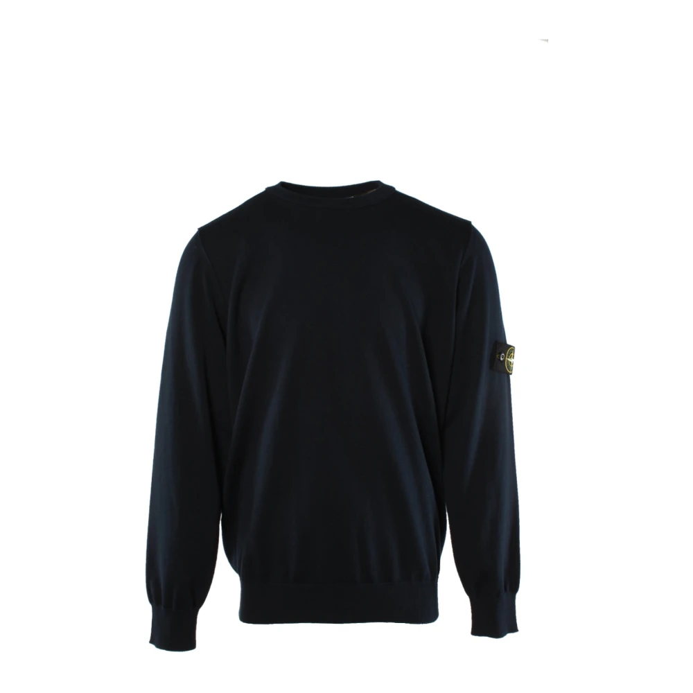 Stone Island Blauwe Katoenen Heren Trui Blue Heren