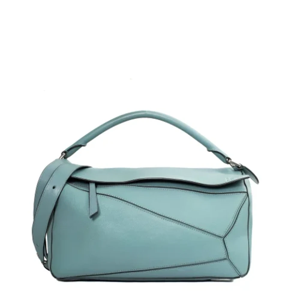 Loewe Pre-owned Leather handbags Blue Dames
