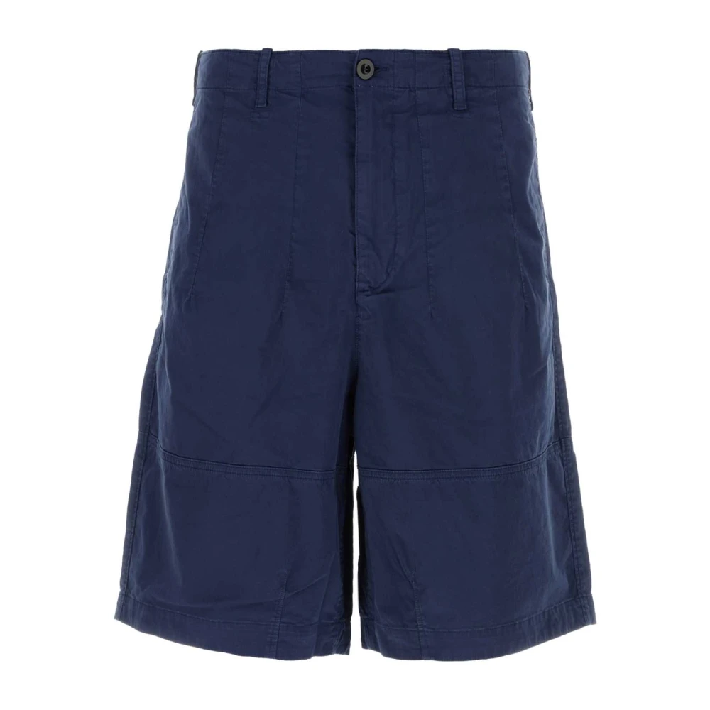Ten C Men's Blue Stretch Cotton Bermuda Shorts