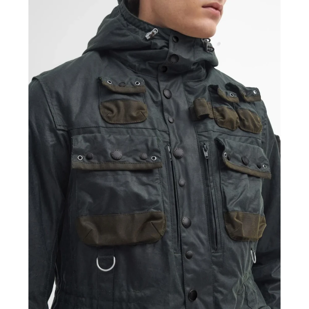 Barbour Militaire Gewaxte Jas Geïnspireerd door Durham Green Heren