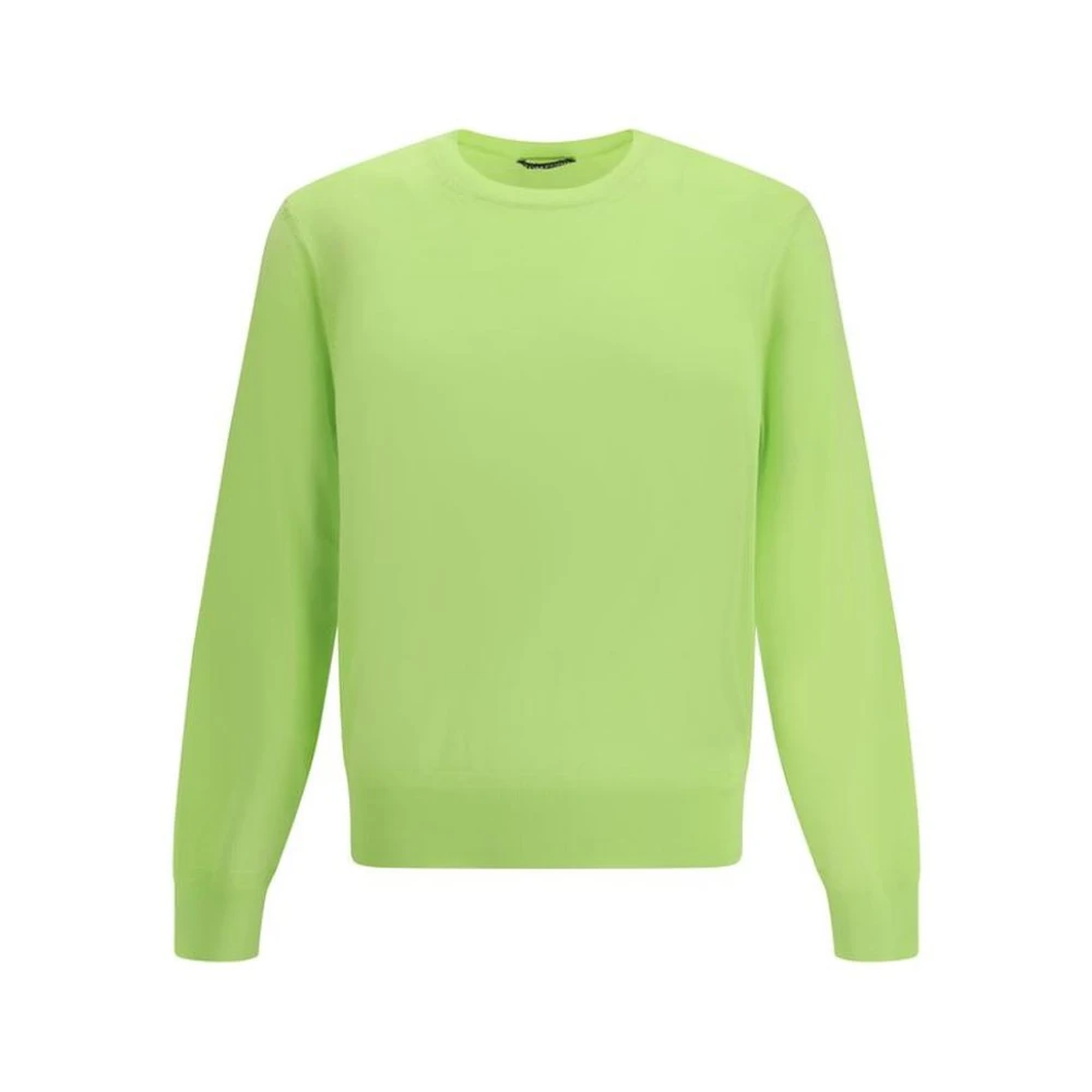 Tom Ford Men's Green Crewneck Cotton Sweater