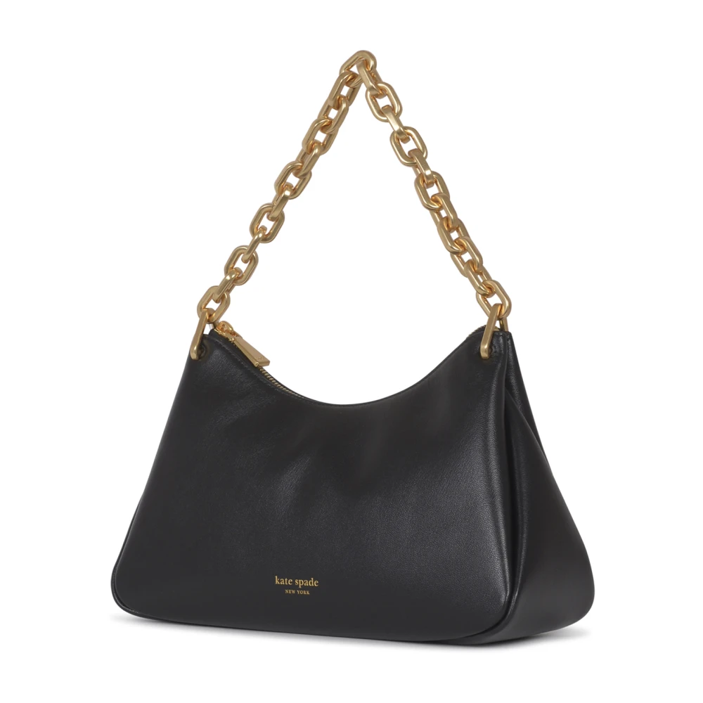 Kate Spade Zwarte Leren Schoudertas met Ketting Black Dames
