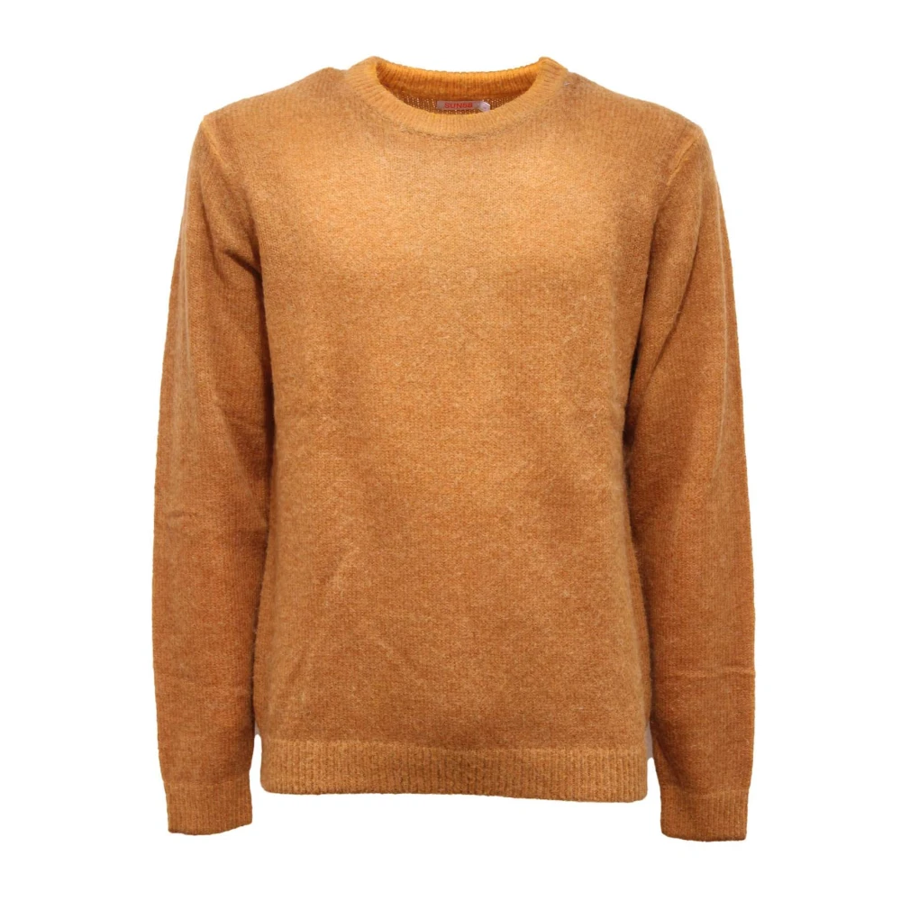 Sun68 Deserto Knit Jumper - Male - Round-Neck Knitwear - Yellow - L - Knitwear