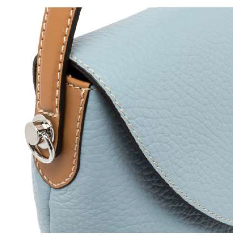 Gianni Chiarini Hedendaagse leren schoudertas Sky Blue Dames