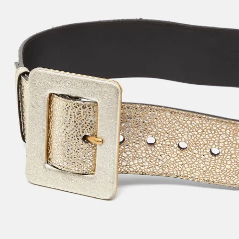 Yves Saint Laurent Vintage Pre-owned Leather belts Yellow Dames