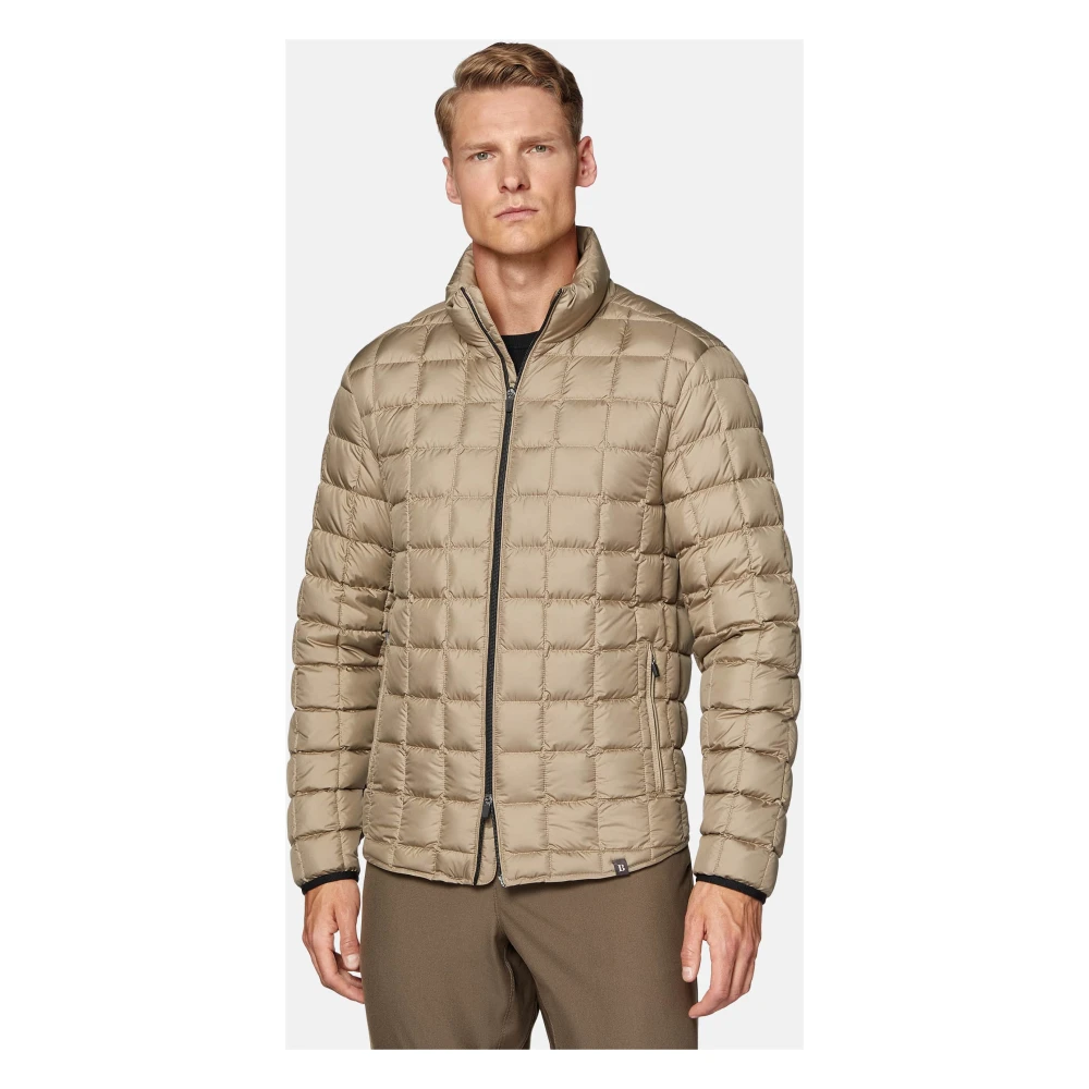 Boggi Milano Bomberjack van technisch materiaal met ganzen dons Beige Heren
