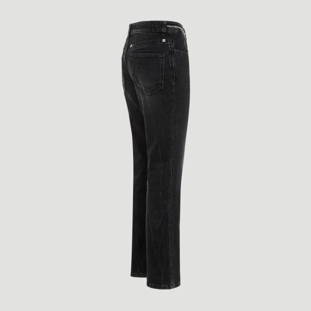 Givenchy Zwarte Katoenen Boot Cut Broek Black Dames