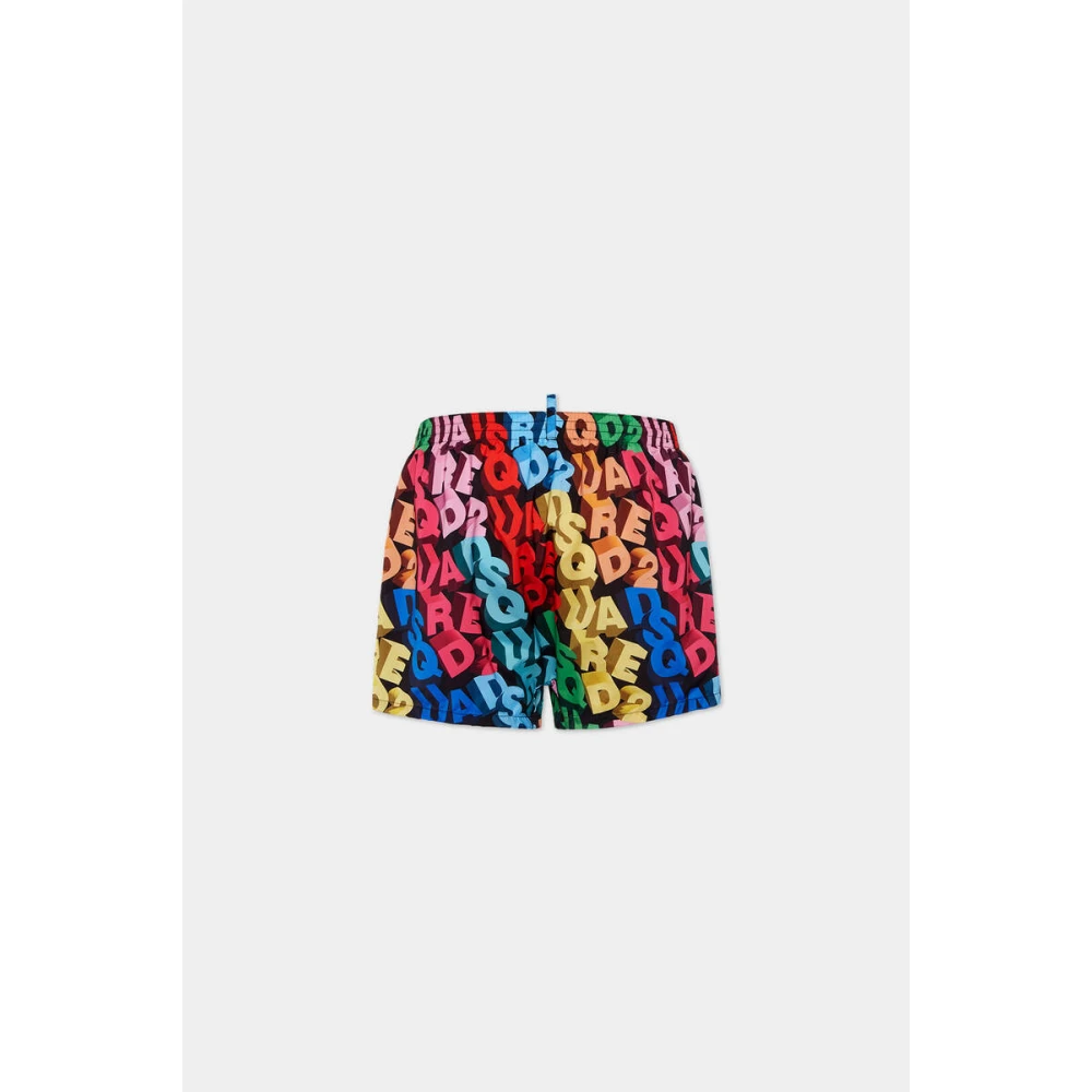 Dsquared2 Kleurrijke zwembroek met 3D-logo print Multicolor Heren