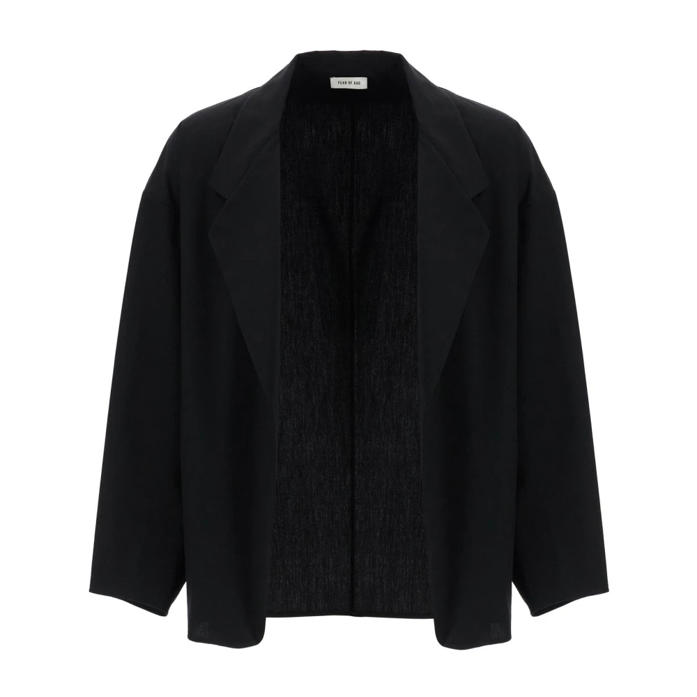 Svart Oversized Glidelås Blazer