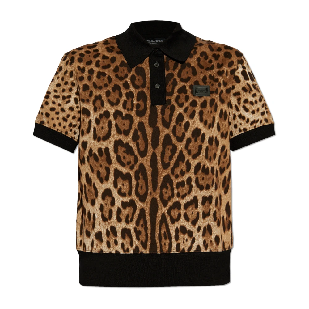 Dolce & Gabbana Polo met dierenmotief Brown Dames