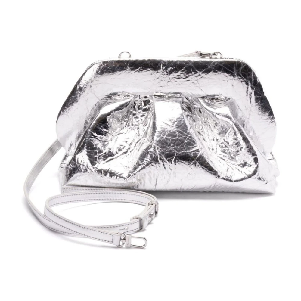 THEMOIRè Zilveren Crossbody Tas met Plooien Gray Dames