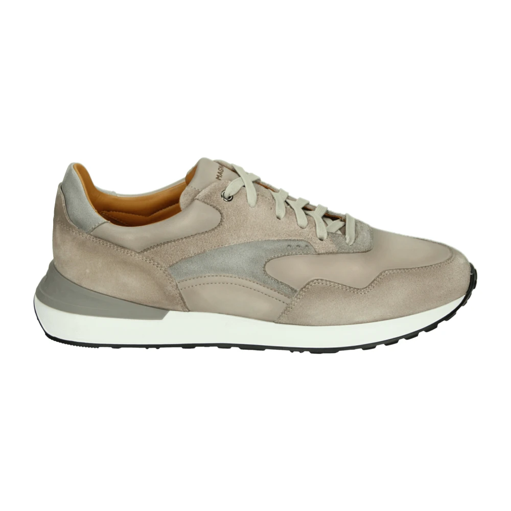 Magnanni Casual Grijze Leren Suède Schoenen Heren Schoenen Grijs