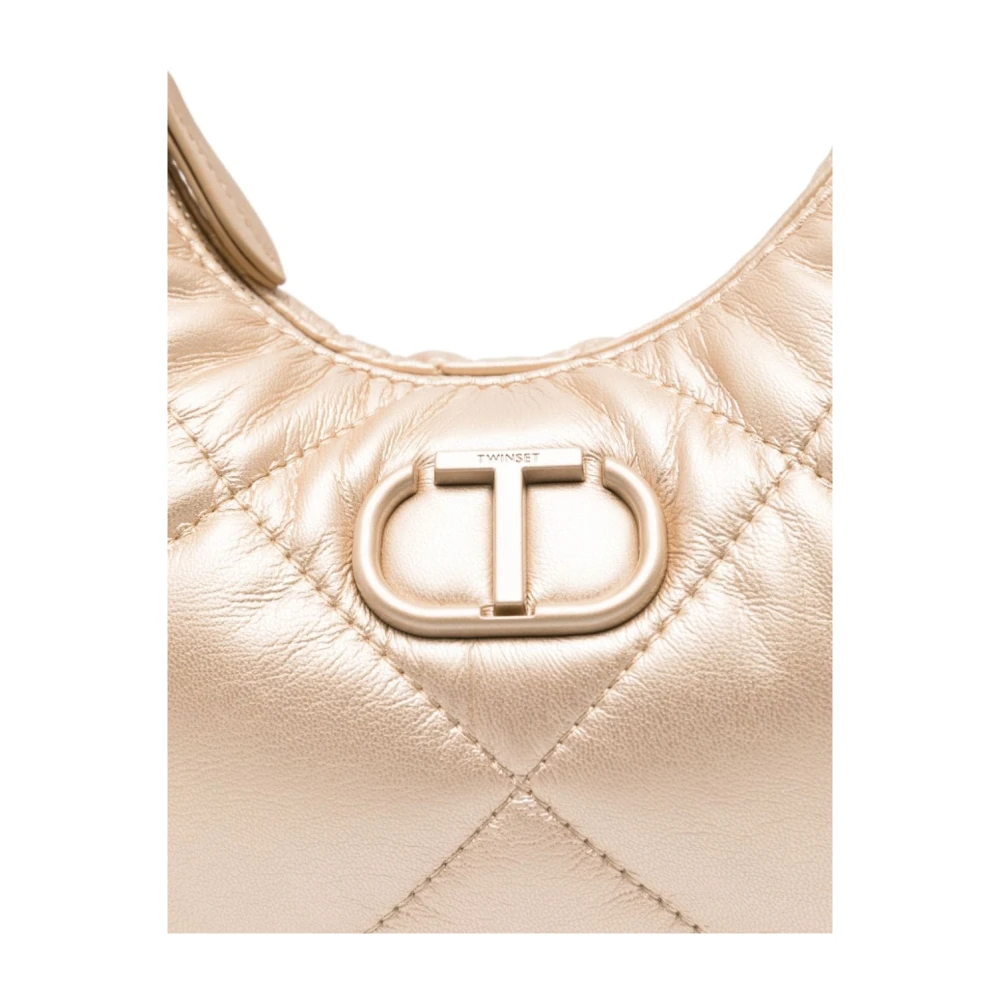 Twinset Luxe Metallic Effect Handtas Yellow Dames