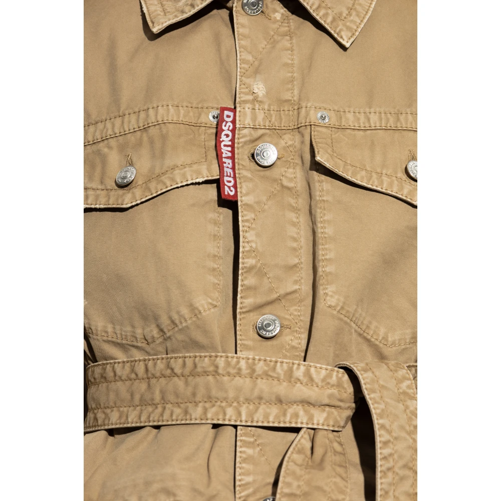 Dsquared2 Shirt met riem Beige Dames