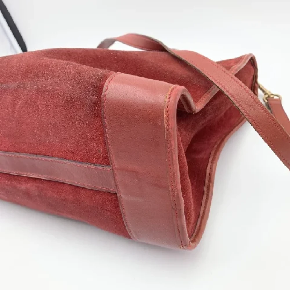 Gucci Vintage Pre-owned Suede handbags Red Dames