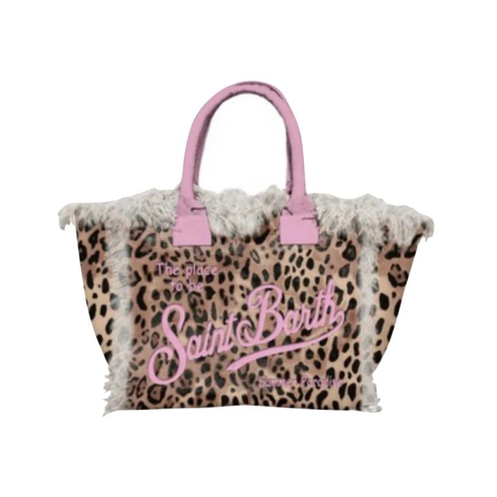 MC2 Saint Barth Luipaardprint Mini Canvas Vanity Tas Multicolor Dames