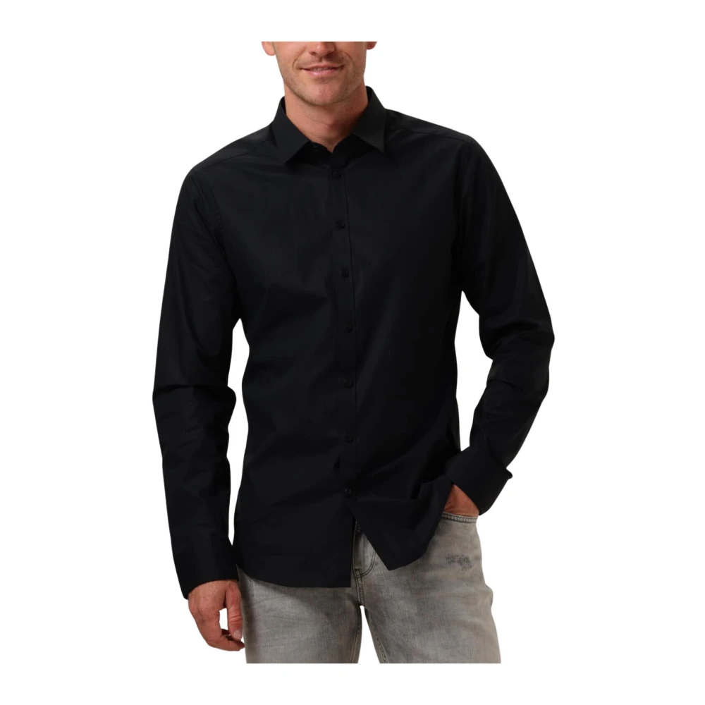 Pure Path Essential Casual Overhemd Black Heren