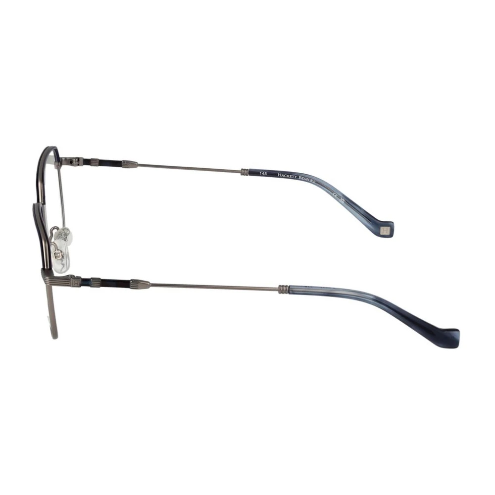Hackett Blauwfilter Metalen Optische Monturen Ronde Stijl Gray Heren