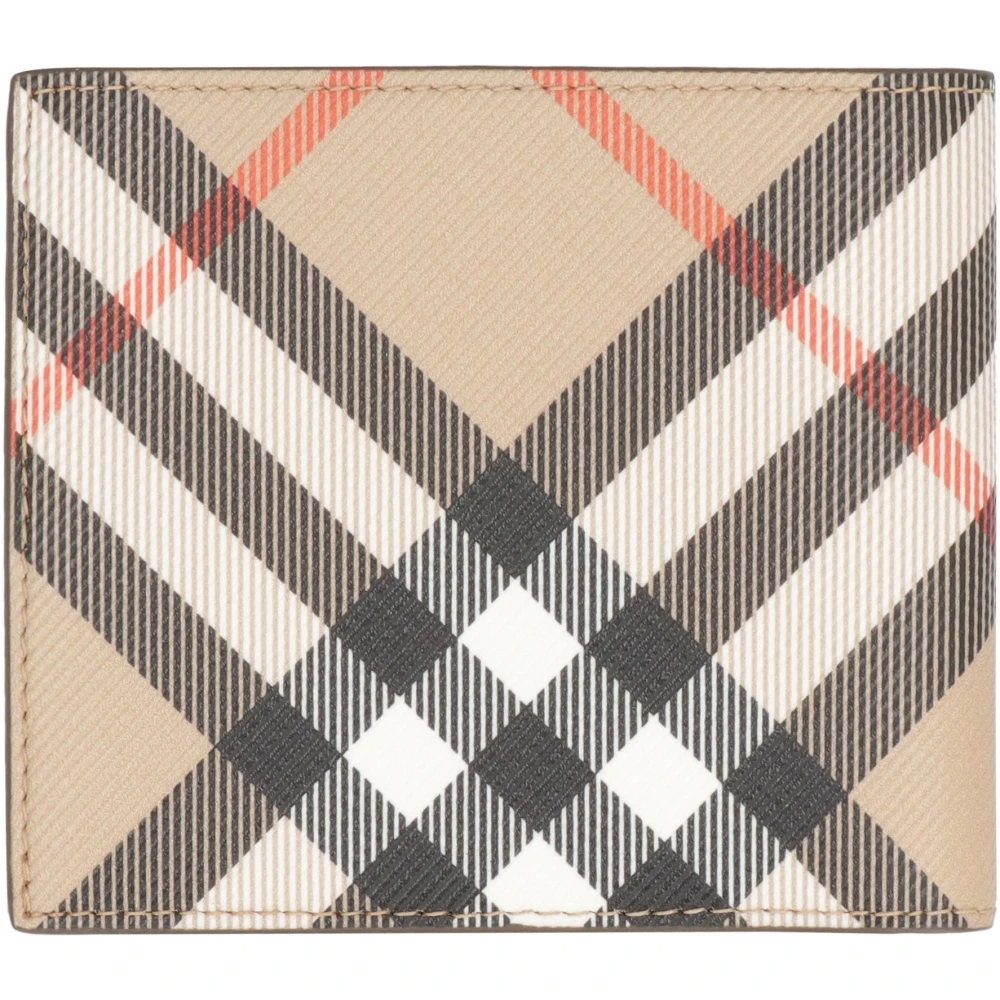 Burberry Gecoate canvas portemonnee met kaartsleuven Beige Heren