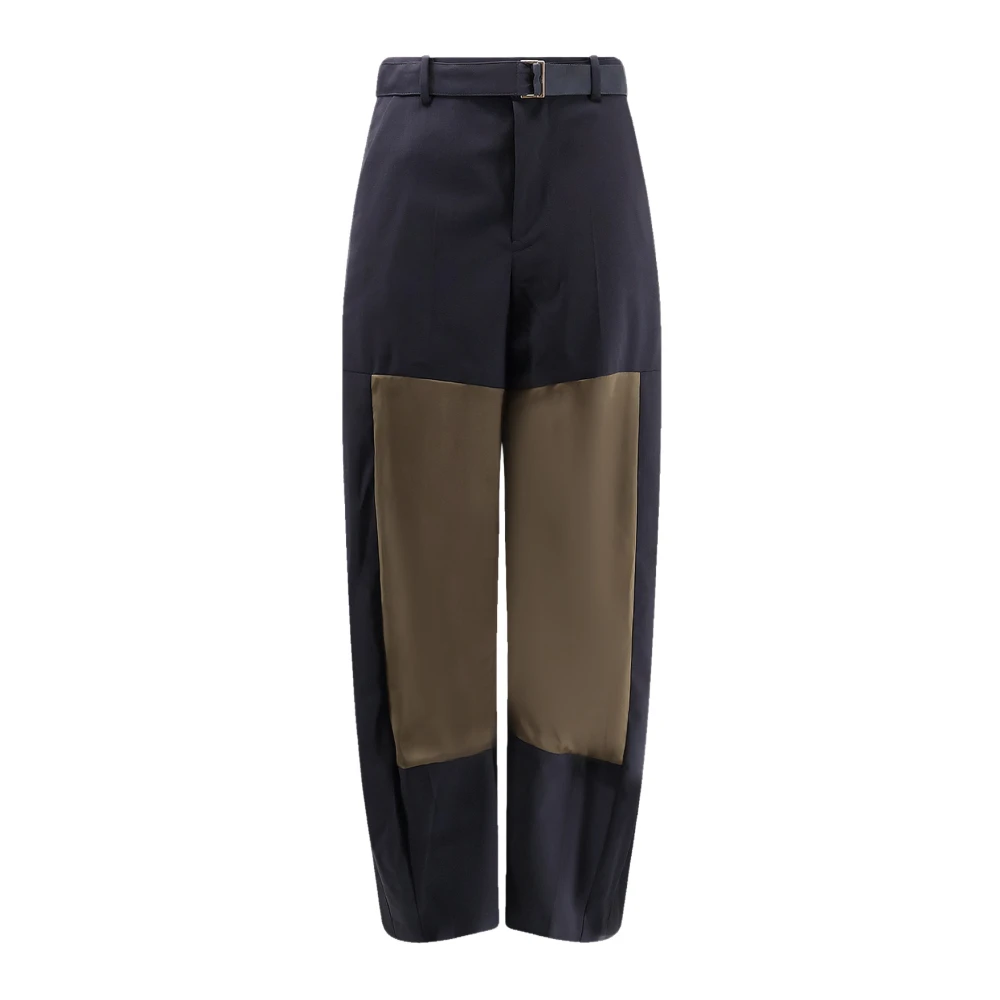 Sacai Multicolor Wide Trousers, Female, S, Wool Suiting Trousers