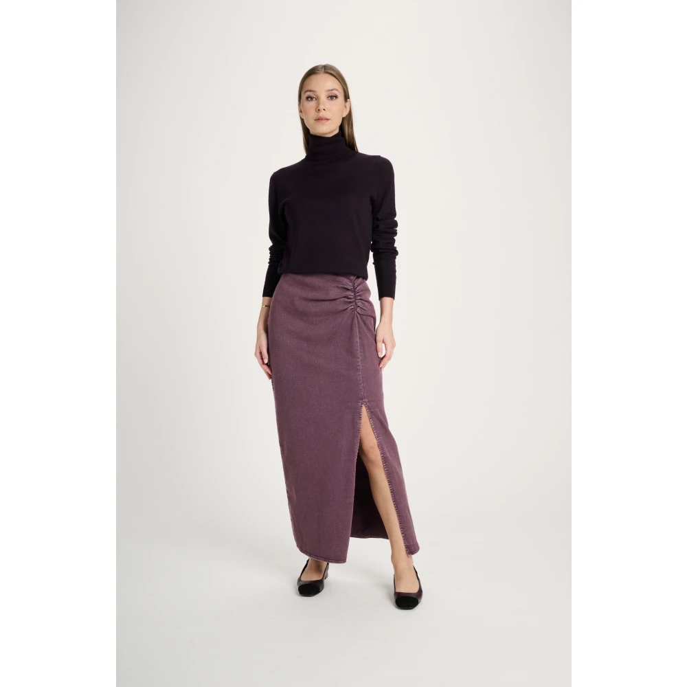 March23 Jeansrok met hoge taille Purple Dames