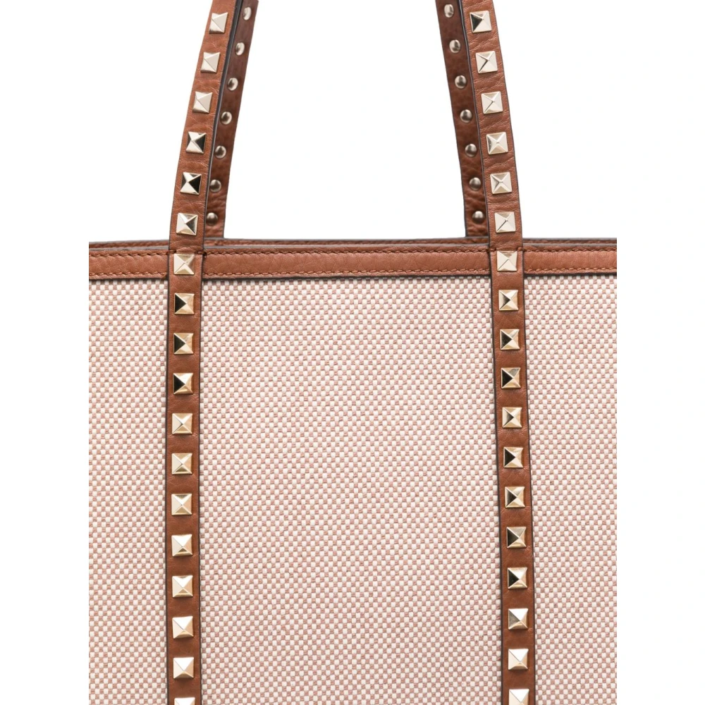 Valentino Garavani Rockstud Tote Tassen Collectie Beige Dames